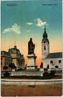 T2 1916 Nagyvárad, Oradea; Szent László Szobor, Templom. Vasúti Levelezőlapárusítás 51. Sz. 1915. / Statue, Church - Non Classés