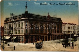 T2/T3 1915 Temesvár, Timisoara; Bonnáz és Kossuth Lajos Utca / Street, Tram (EK) - Non Classés