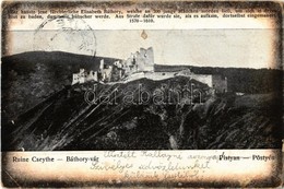 * T3 1903 Csejte, Csejthe, Cachtice; Báthory Vár / Hrad Báthorovcov / Castle (kopott Sarkak / Worn Corners) - Non Classés