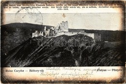 * T3 1903 Csejte, Csejthe, Cachtice; Báthory Vár / Hrad Báthorovcov / Castle (kopott Sarkak / Worn Corners) - Ohne Zuordnung