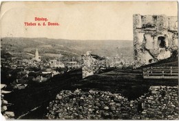 T3 1908 Dévény, Theben A. D. Donau, Devín; Vár / Castle / Hrad (EM) - Non Classés