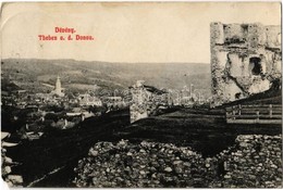 T3 1908 Dévény, Theben A. D. Donau, Devín; Vár / Castle / Hrad (EM) - Unclassified