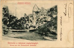 T2/T3 1910 Dobsina, Dobschau; Sztracenai Sziklakapu / Felsenthor / Rock Gate In Stratená (fl) - Non Classés