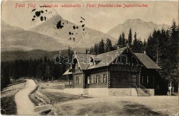 * T2/T3 1908 Felsőhági, Visne Hagy, Vysné Hágy (Tátra, Tatry); Hohenlohe Vadászkastély / Fürstl. Hohenlohe'sches Jagdsch - Non Classés