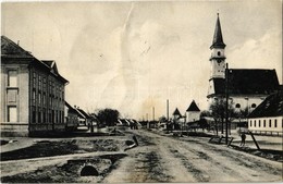 T3/T4 1929 Gajar, Gairing, Gajary; Fő Utca, Templom. A. Wiesner 144-III. / Main Street, Church (szakadás / Tear) - Non Classés