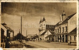 T3/T4 1938 Galánta, Utca, Templom, Hitelbank, Stern és Blum üzlete / Street, Church, Credit Bank, Shops (EM) - Ohne Zuordnung