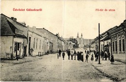 T3/T4 1906 Gálszécs, Secovce; Fő Tér és Utca, Erzsébet Szálloda, üzlet, Templom. 363. Reich M. Kiadása / Main Square, St - Unclassified