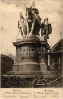 T2/T3 1902 Pozsony, Pressburg, Bratislava; Mária Terézia Szobor. "Bediene Dich Allein" / Statue Of Maria Theresa, Monume - Unclassified