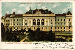 T2 1902 Rimaszombat, Rimavská Sobota; Gömör Kishont T.E. Vármegye új Székháza. Lévai Izsó Kiadása / County Hall - Non Classés