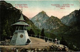 T2/T3 1910 Tátra, Magas-Tátra, Vysoké Tatry; Tarpatak-völgy, Szilágyi Dezső Emléktorony, Kilátó. Divald Károly Műintézet - Non Classés