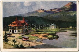 * T2/T3 Tátra, Vysoké Tatry; Csorbató, Villamos, Szálló / Strbské Pleso, Lake, Tram, Hotel (EK) - Non Classés