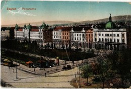 T3 1918 Zagreb, Agram, Zágráb; Panorama / Street View, Tram (fa) - Ohne Zuordnung