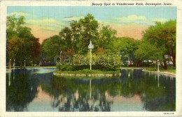 T2/T3 1949 Davenport, Iowa, Beauty Spot In Vanderveer Park (creases) - Non Classés