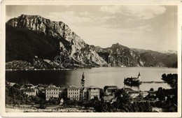 T2 1937 Gmunden, Salzkammergut, Schloss Ort U. Traunstein / General View, Castle, Lake, Mountain - Unclassified