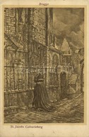 T2/T3 1913 Bruges, Brugge; St. Jacobs Calvarieberg / Church, Art Postcard (EK) - Ohne Zuordnung