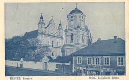 T2 Pinsk, Katholische Kirche / Church, Street, Shops - Unclassified