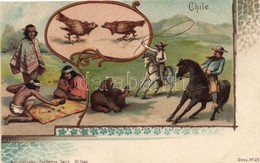 * T1/T2 Chile; Nationalitäten-Postkarten Serie No. 23. Art Nouveau Litho - Sin Clasificación