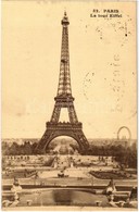 T1/T2 1914 Paris, La Tour Eiffel / Eiffel Tower, Horse-drawn Carriages - Ohne Zuordnung