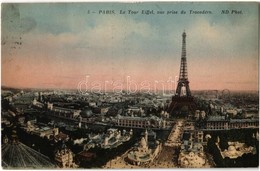 T2 1912 Paris, La Tour Eiffel, Vue Prise Du Trocadéro / Eiffel Tower - Unclassified