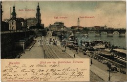 T2 1902 Dresden, Blick Von Der Brühlschen Terrasse, Kath. Hofkirche, Kgl. Hofoper, Fern-Heizwerk / View From Brühl's Ter - Ohne Zuordnung