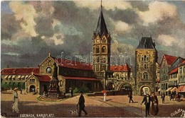 ** T2/T3 Eisenach, Karlsplatz / Square, Church, Statue, Art Postcard, Raphael Tuck & Sons 'Oilette' Serie No. 171 B., Ar - Sin Clasificación
