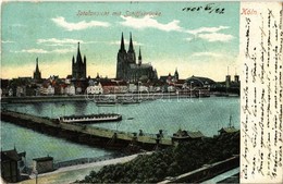 * T2/T3 1905 Köln, Cöln, Cologne; Totalansicht Mit Schiffsbrücke / General View With Floating Bridge (pontoon Bridge) (E - Non Classés
