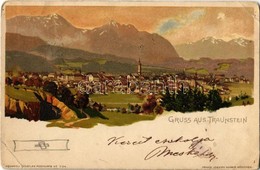 * T3 1901 Traunstein, General View. Aquarell Künstler Postkarte No. 704. Litho (Rb) - Non Classés