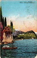 T2/T3 1930 Bellagio, Lago Di Como, Veduta Della Villa Serbelloni / View From Villa Serbelloni, Lake, Boat (worn Corners) - Ohne Zuordnung