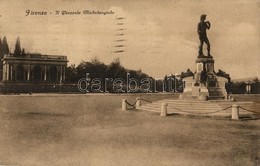 T2 1925 Firenze, Florence; Il Piazzale Michelangiolo / Square, Statue - Unclassified