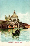 ** T1/T2 Venezia, Venice; S. Maria Della Salute / Church, Gondola, Litho - Non Classés