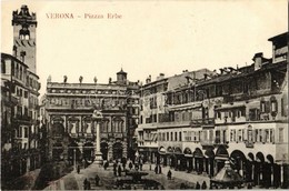 ** T1/T2 Verona, Piazza Erbe / Square, Fountain, Statue - Non Classés