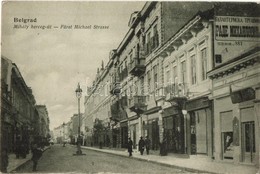 ** T2 Beograd, Belgrade; Fürst Michael Strasse / Street View, Shops / Mihály Herceg út, üzletek - Unclassified