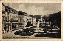 * T3/T4 1933 Rogaska Slatina, Zdraviliski Dom S Parkom / Spa, Park, Fountain (small Tear) - Ohne Zuordnung