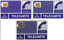 Lot De 3 Télécartes France 50 Unités ''Pyjamas'' - Gestreift (Pyjama)