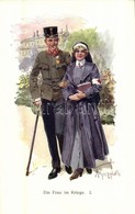 ** T2 Die Frau Im Kriege I. Nr. 731. / WWI German Military Officer With Red Cross Nurse, Artist Signed - Non Classés