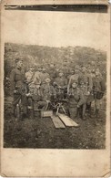 T3 1917 Első Világháborús Osztrák-magyar Katonák Légvédelmi Gépfegyverrel / WWI K.u.K. Soldiers With Anti-aircraft Machi - Non Classés