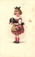 T2/T3 Girl With Dog. Cellaro Litho (EK) - Non Classés