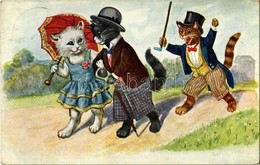 T2 1930 Cat Couple And Jealousy. WSSB 8063. - Ohne Zuordnung
