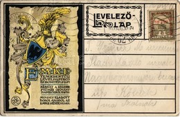 T2/T3 Emke Tengerentúli Levélpapíros és Boríték. Rigler József Ede Kiadása, Címer / Hungarian Letter Paper And Envelope' - Sin Clasificación