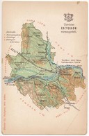 ** T4 Esztergom Vármegye Térképe. Kiadja Károlyi Gy. / Map Of Esztergom County (b) - Sin Clasificación