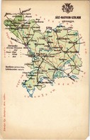 ** T3 Jász-Nagykun-Szolnok Vármegye Térképe. Kiadja Károlyi Gy. / Map Of Jász-Nagykun-Szolnok County (EM) - Non Classés