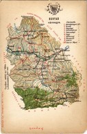 ** T3 Hunyad Vármegye Térképe. Kiadja Károlyi Gy. / Map Of Hunedoara County (EM) - Non Classés