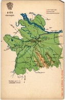 ** T3/T4 Győr Vármegye Térképe. Kiadja Károlyi Gy. / Map Of Győr County (EM) - Sin Clasificación