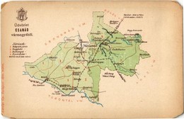 ** T4 Csanád Vármegye Térképe. Kiadja Károlyi Gy. / Map Of Csanád County (EM) - Sin Clasificación