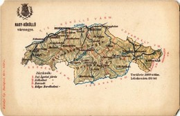 ** T3/T4 Nagy-Küküllő Vármegye Térképe. Kiadja Károlyi Gy. / Map Of Tarnava-Mare County (EM) - Unclassified