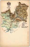 ** T2/T3 Ung Vármegye Térképe. Kiadja Károlyi Gy. / Map Of Ung County (EK) - Unclassified