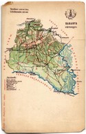 ** T4 Baranya Vármegye Térképe. Kiadja Károlyi Gy. / Map Of Baranya County (b) - Unclassified