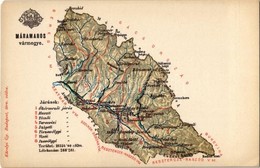 ** T3 Máramaros Vármegye Térképe. Kiadja Károlyi Gy. / Map Of Maramures County (EM) - Unclassified