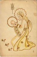 ** T2/T3 Mária A Kis Jézussal / Mary With Baby Jesus (14,9 Cm X 9,7 Cm) (EK) - Ohne Zuordnung