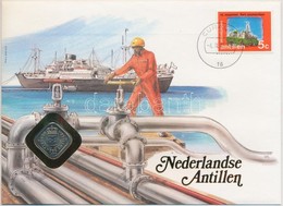 Holland-Antillák 1979. 5c, Felbélyegzett Borítékban, Bélyegzéssel, Német Nyelvű Leírással T:1 Netherlands Antilles 1979. - Unclassified